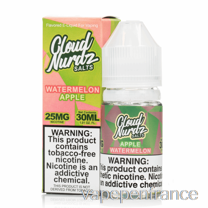 Pomme Pastèque - Sels Cloud Nurdz - 30 Ml 25 Mg Stylo Vape